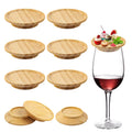 Bamboo Wine Glass Charcuterie Topper Set – Portable Mini Appetizer & Cheese Plate