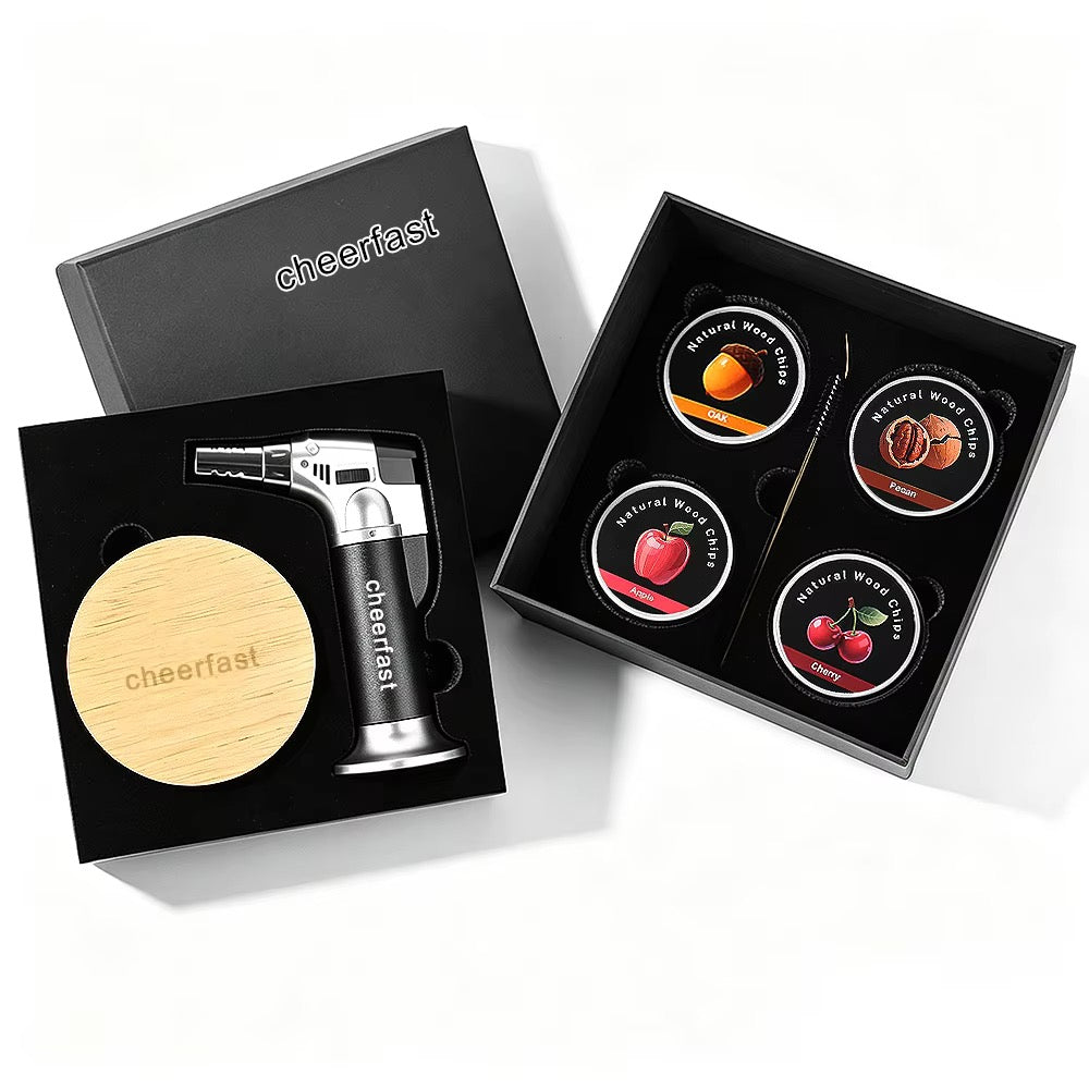 Luxury Cocktail & Whiskey Smoker Kit with Torch – 6-Piece Drink Infuser Gift Set