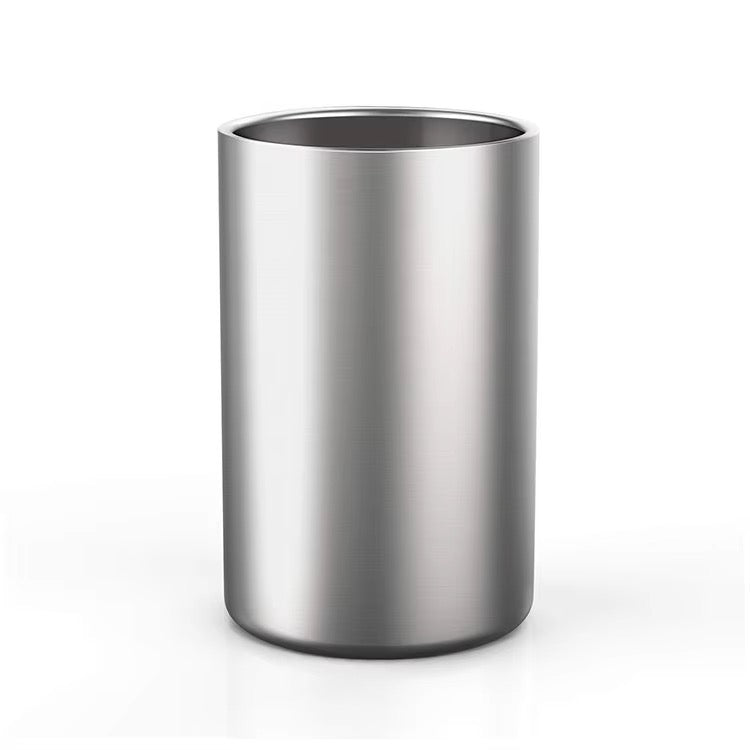 Double-Wall Insulated Wine Bottle Chiller – Iceless Tabletop Cooler Bucket