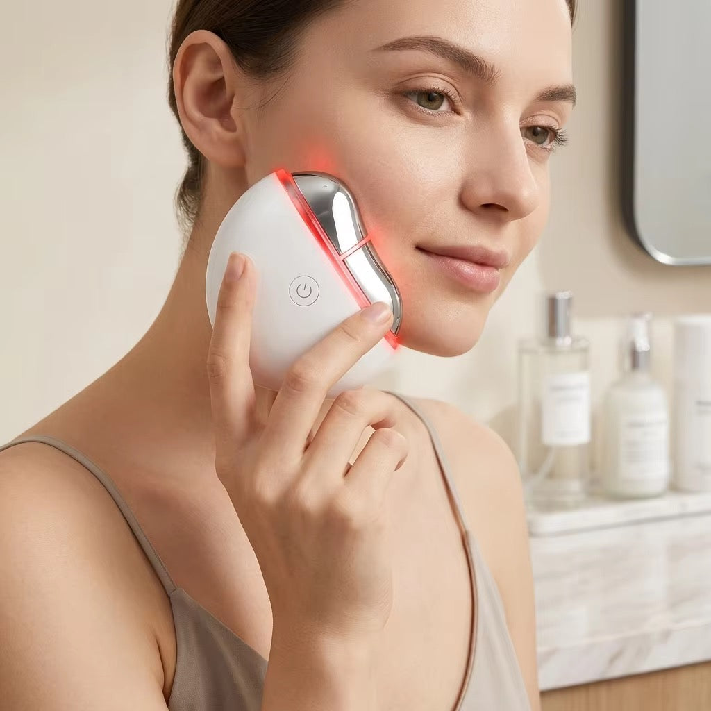 SilkRoute Luxe™ 5-in-1 Radiant Lift: Thermal LED & Microcurrent Facial Sculpting Device