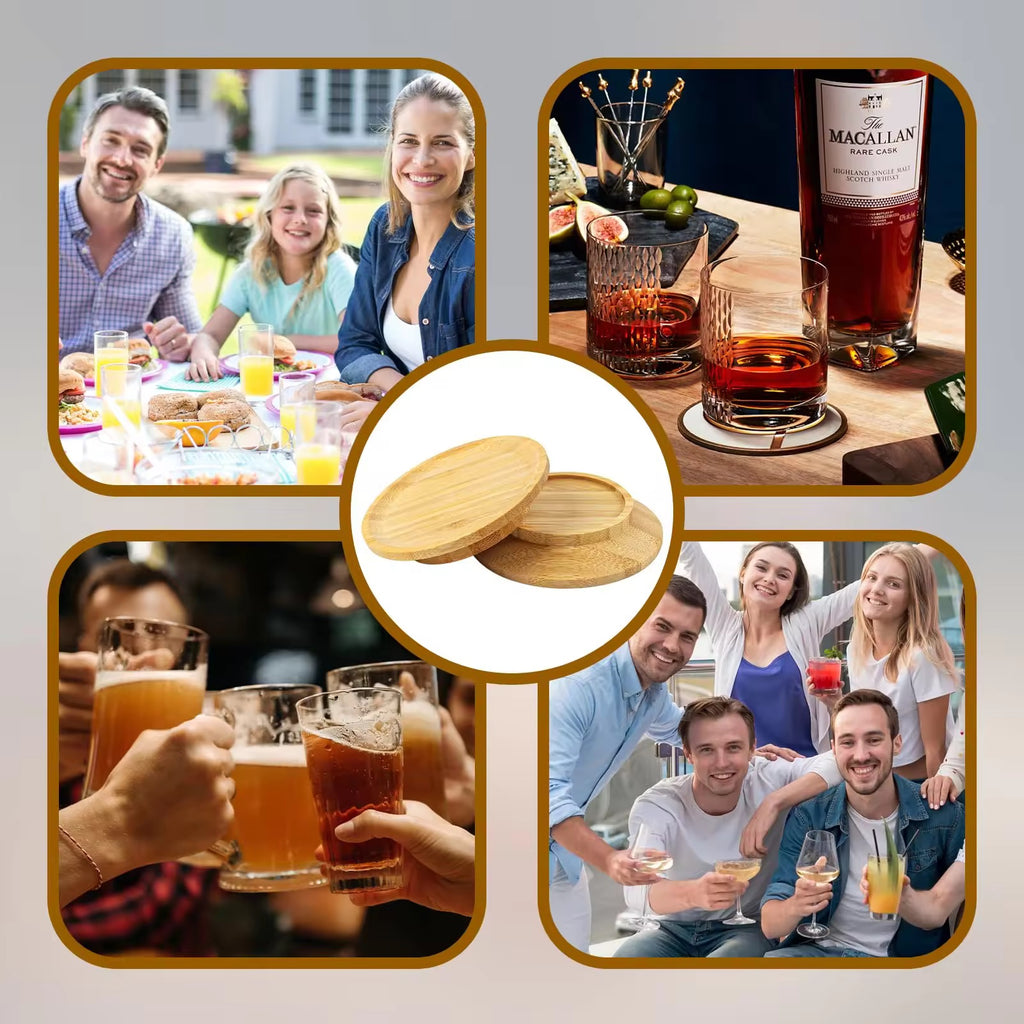 Bamboo Wine Glass Charcuterie Topper Set – Portable Mini Appetizer & Cheese Plate